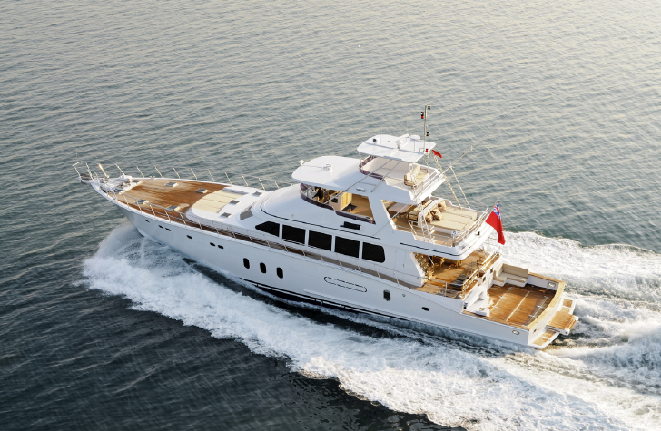 Vue à bord du yacht